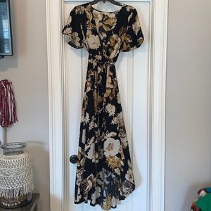High low floral dress